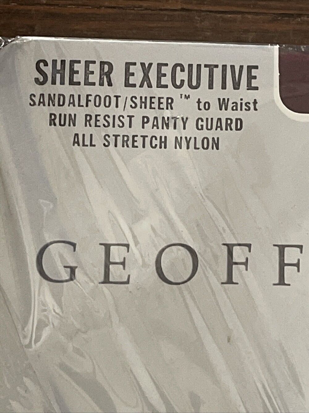 Vintage Geoffrey Beene Brandy Wine Medium Pantyhose NWT Sheer Executive Nylon - Picture 2 of 8